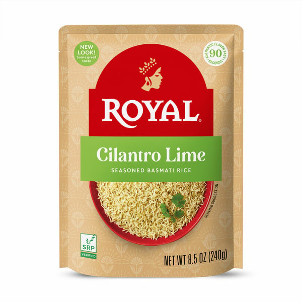 Grains, Rice & Dried Goods Royal Ready to Heat Microwave Cilantro Lime, Seasoned Basmati Rice hero