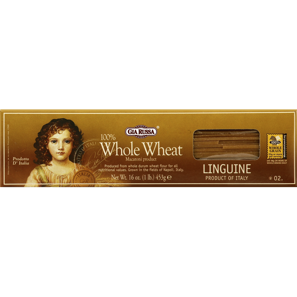 Dry Pasta GIA Linguine, 100% Whole Wheat, 02 hero