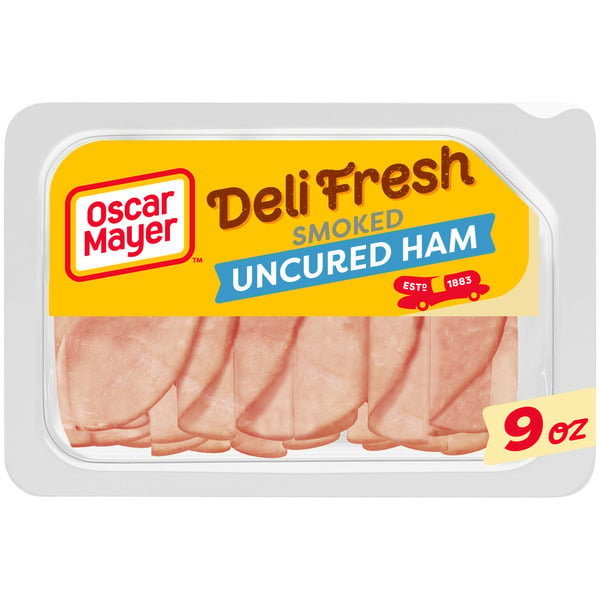 Lunch Meat-Prepackaged Oscar Mayer Deli Fresh Smoked Uncured Ham Sliced Sandwich Lunch Meat hero