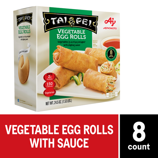 Frozen Appetizers & Sides Ajinomoto Tai Pei Vegetable Egg Rolls Frozen Asian Appetizers hero