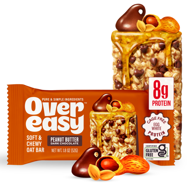 Over Easy Oatmeal Breakfast Bar, Peanut Butter Dark Chocolate hero