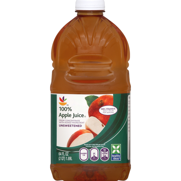 Juice & Nectars Store Brand 100% Juice, Apple, Unsweetened hero