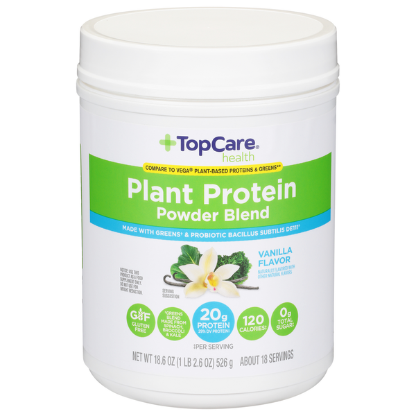 Protein & Meal Replacements TopCare Powder Blend, Plant Protein, Vanilla Flavor hero