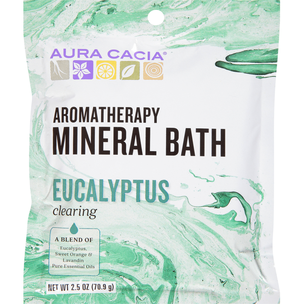 Body Lotions & Soap Aura Cacia Mineral Bath, Aromatherapy, Eucalyptus, Clearing hero