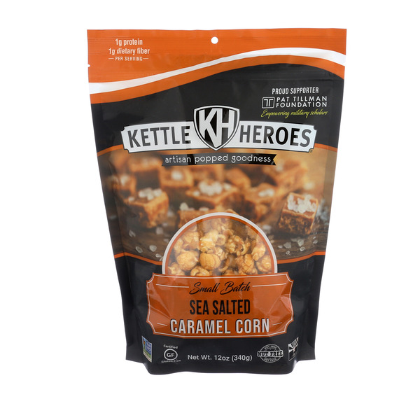 Popcorn & Jerky Kettle Heroes Sea Salted Caramel Corn hero