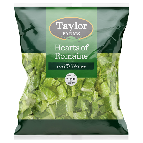 Packaged Vegetables & Fruits Taylor Farms Hearts of Romaine hero