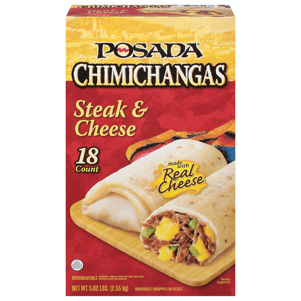 Meat Counter Posada Chimichangas, Steak & Cheese hero