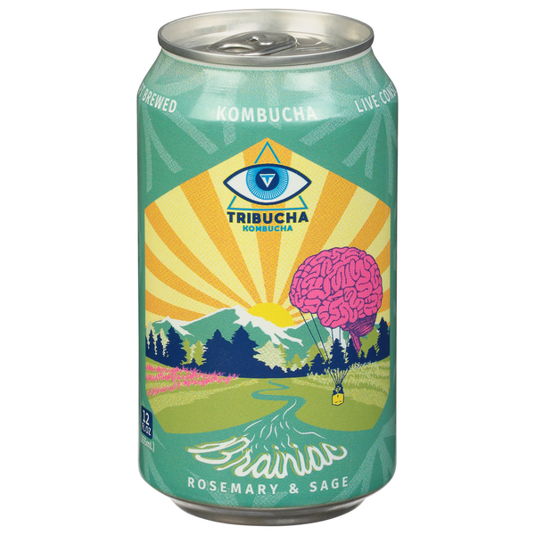 Energy & Sports Drinks Tribucha Kombucha, Brainiac hero