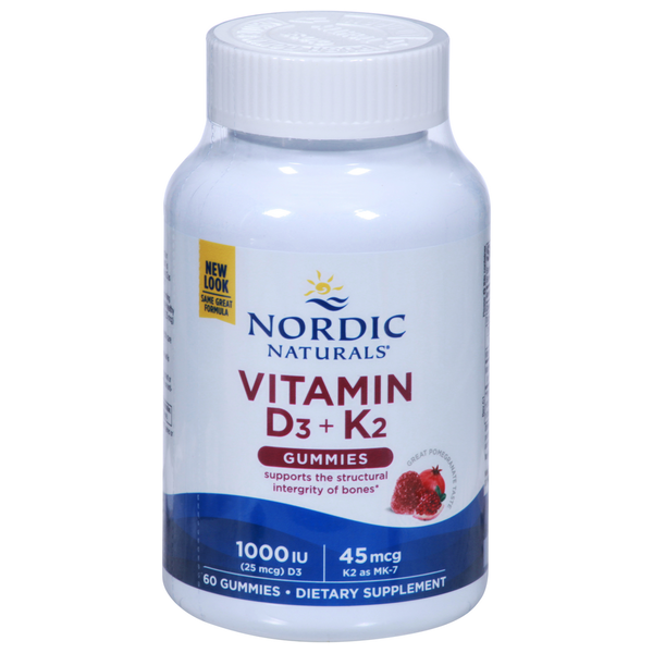 Vitamins & Supplements Nordic Naturals Vitamin D3 + K2, Gummies hero