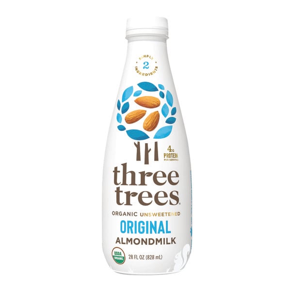 Alternative Milk Three Trees Organic Unsweetened Original Almond Milk hero