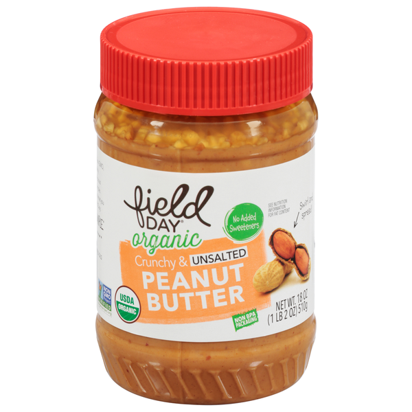 Spreads FIELD DAY Peanut Butter, Organic, Crunchy & Unsalted hero