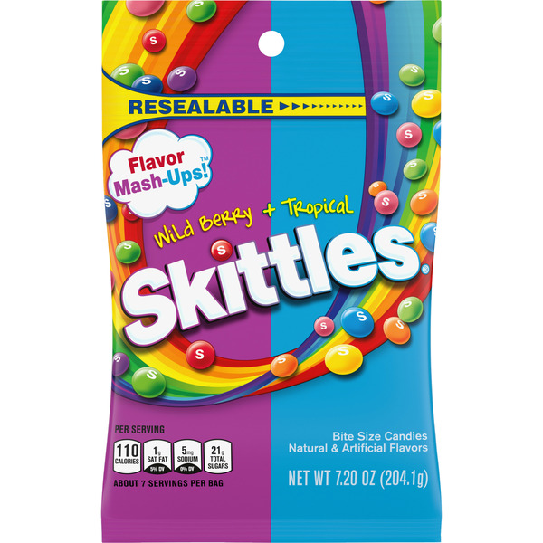 Candy & Chocolate Skittles Flavor MashUps Wild Berry and Tropical Chewy Candy hero