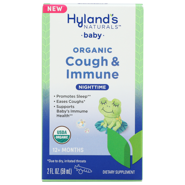 Hyland's Baby Organic Cough & Immune, Nighttime, 2 Ounce hero