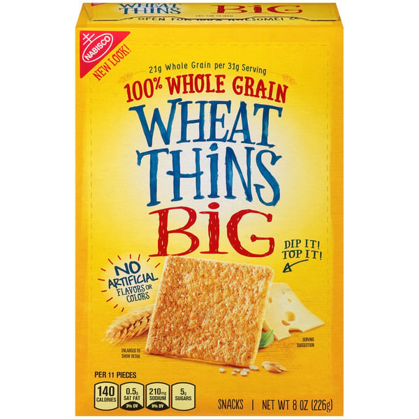 Crackers Wheat Thins Big Whole Grain Wheat Crackers hero