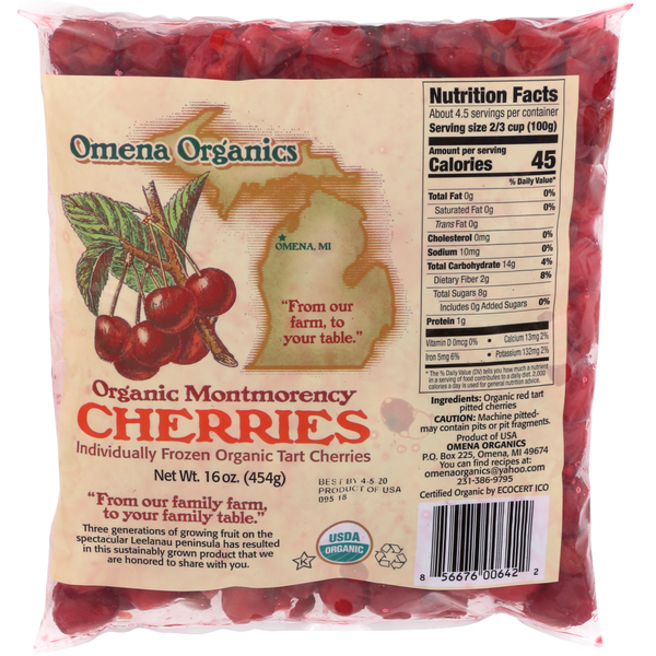 Frozen Dessert Omena Organics Organic Tart Frozen Cherry hero