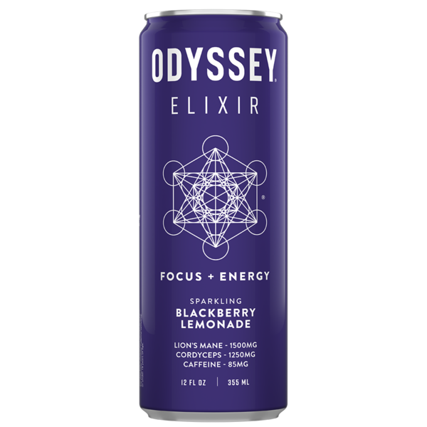 Energy & Sports Drinks Odyssey Elixir Sparkling, Energy + Focus, Blackberry Lemon Twist hero