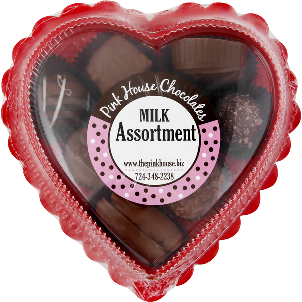 Candy & Chocolate Pink House Chocolates Milk Chocolate, Assortment hero