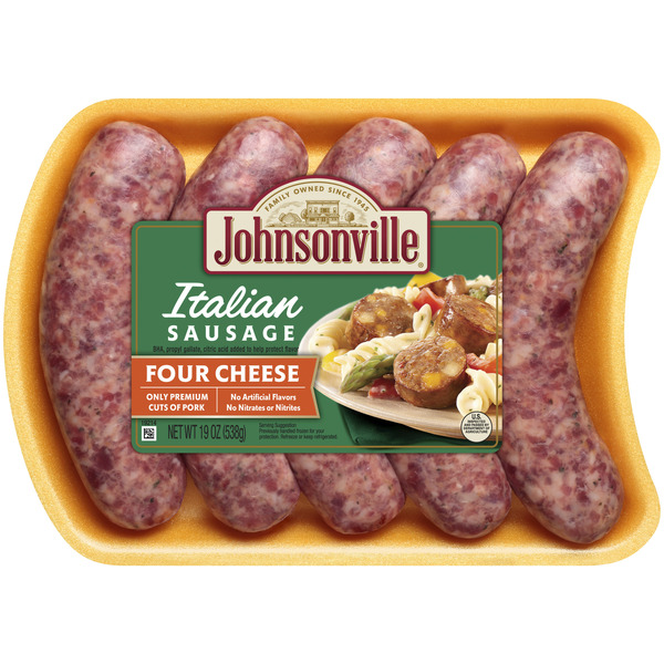 Hot Dogs, Bacon & Sausage Johnsonville Four Cheese Italian Sausage hero