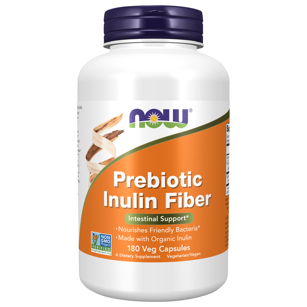 Vitamins & Supplements NOW Prebiotic Inulin Fiber, Veg Capsules hero