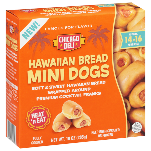 Chicago Deli Mini Dogs, Hawaiian Bread hero