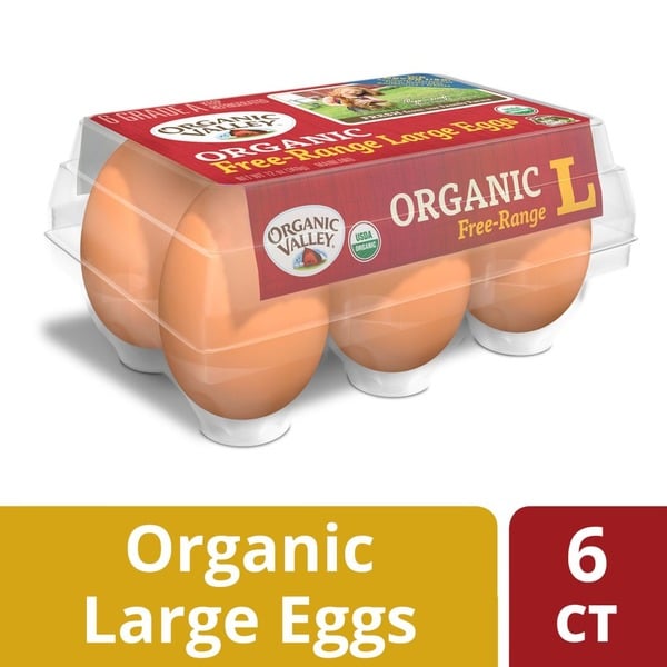 Eggs Organic Valley Large Brown Free Range Organic Eggs hero