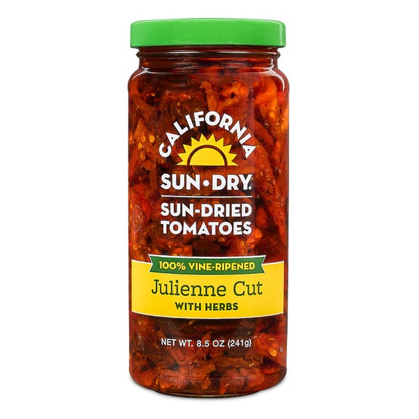 Canned & Jarred Vegetables California Sun Dry Sun-Dried Julienne Cut Tomatoes in Oil hero