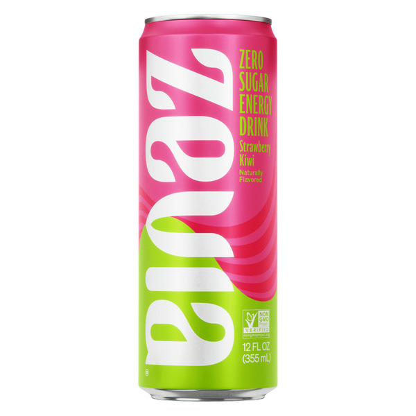 Energy & Sports Drinks Zevia Zero Sugar Strawberry Kiwi Energy hero