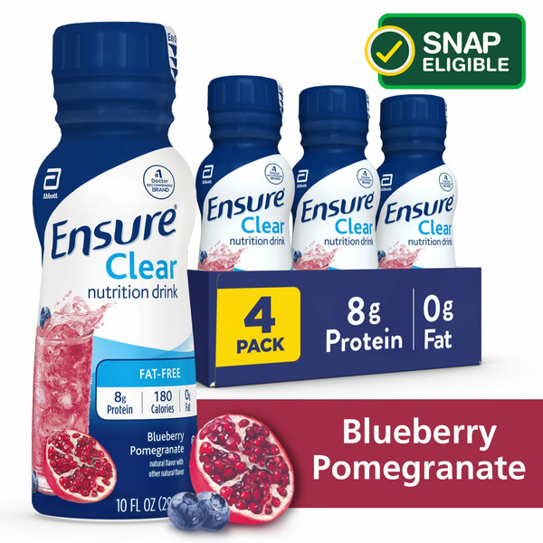 Protein & Meal Replacements Ensure Clear Nutrition Drink Blueberry Pomegranate Ready to Drink Bottles hero