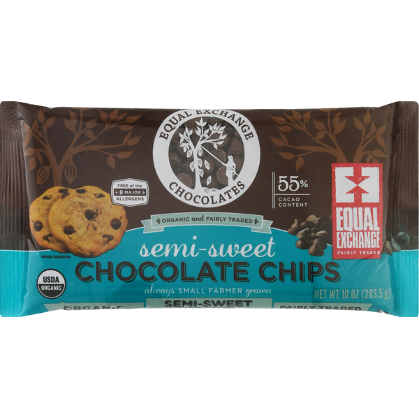 Baking Supplies & Decor Equal Exchange Chocolate Chips, Organic, Semi-Sweet, 55% Cacao hero