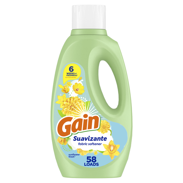 Cleaning Products Gain Suavizante Liquid Fabric Conditioner, 58 loads, Sunflower Fresh hero