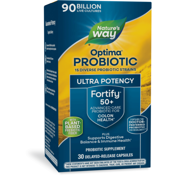 Digestion Nature's Way Fortify® Optima® Age 50+ Advanced Care 90 Billion Probiotic hero