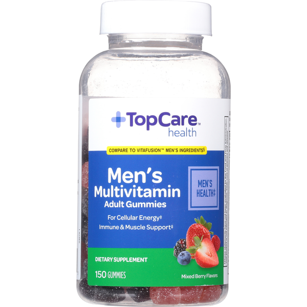 Vitamins & Supplements TopCare Multivitamin, Men's, Gummies, Mixed Berry Flavors hero