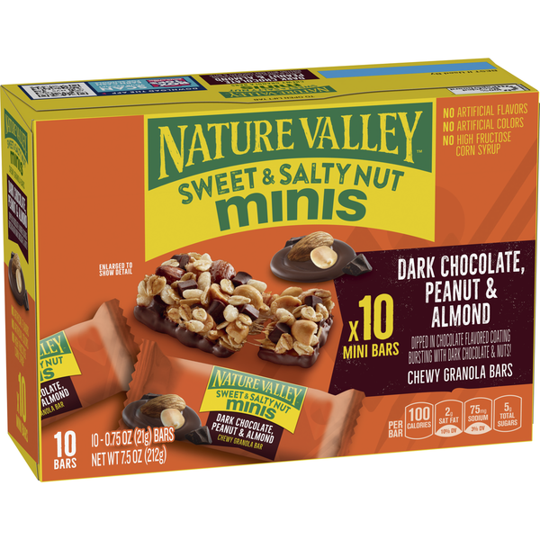 Energy & Granola Bars Nature Valley Dark Chocolate Peanut Almond Chewy Mini Granola Bars hero