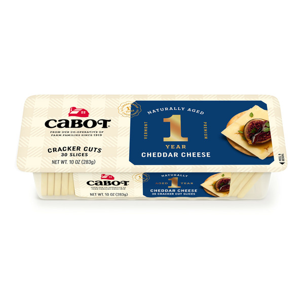 Specialty Cheeses Cabot Year Cheddar Cheese Cracker Cuts hero