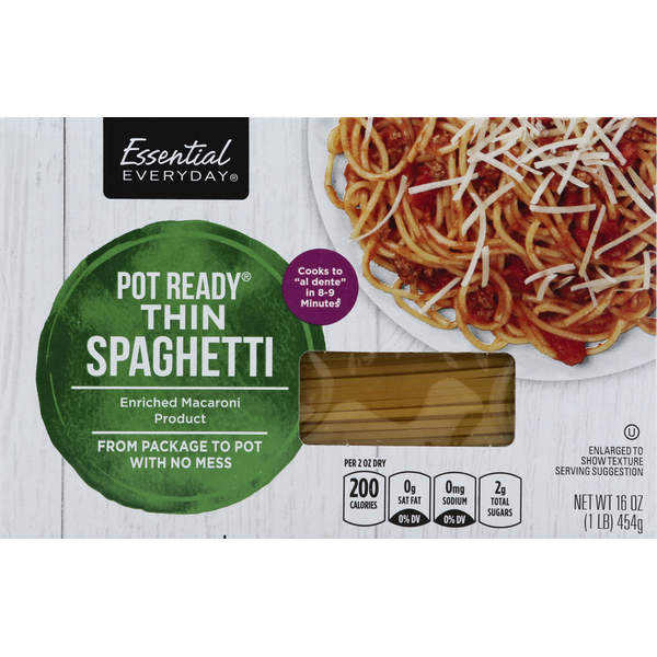 Dry Pasta Essential Everyday Thin Spaghetti hero