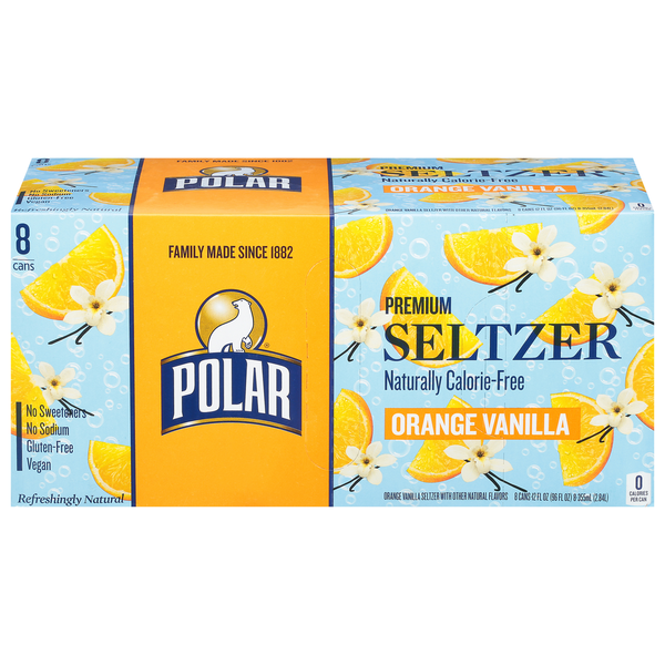 Water, Seltzer & Sparkling Water Polar Seltzer  Orange Vanilla hero