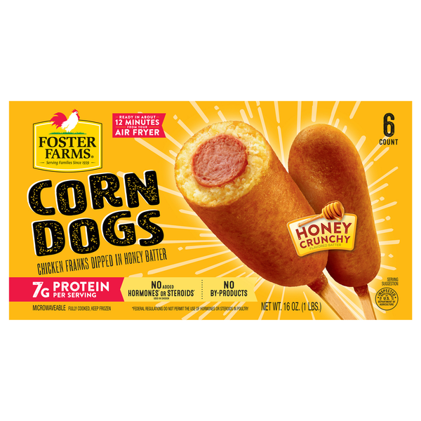 Frozen Meals Foster Farms Honey Crunchy Chicken Corn Dogs hero