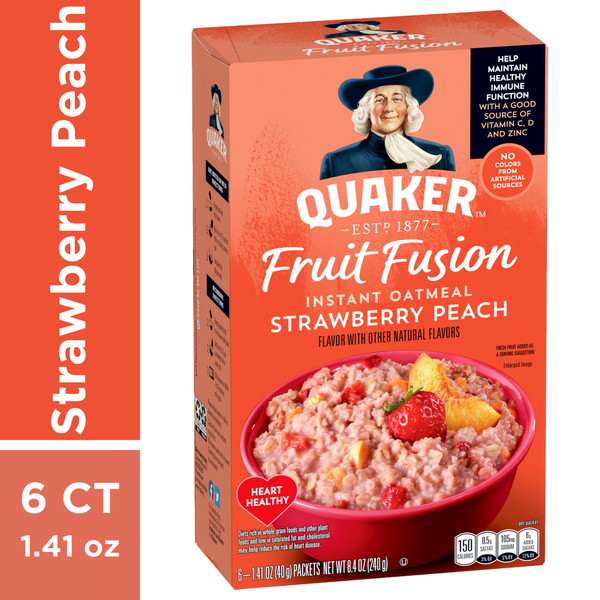 Quaker Instant Oatmeal, Strawberry Peach hero