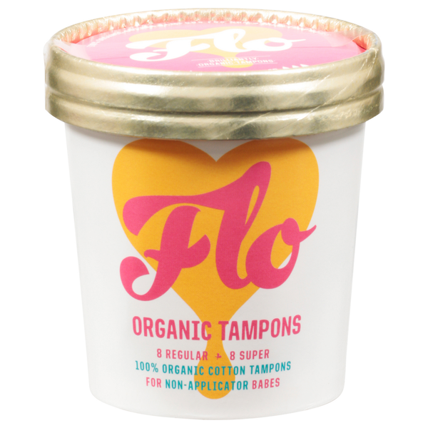 Flo Tampons, Organic, Regular + Super hero