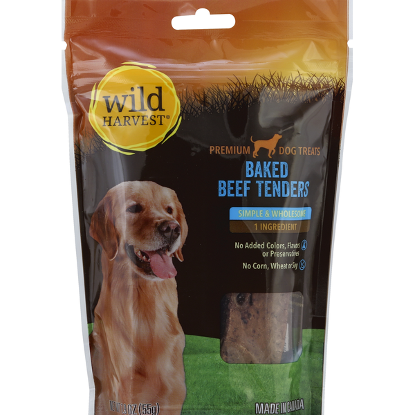 Dog Food & Care Wild Harvest Dog Treats, Premium, Baked Beef Tenders hero