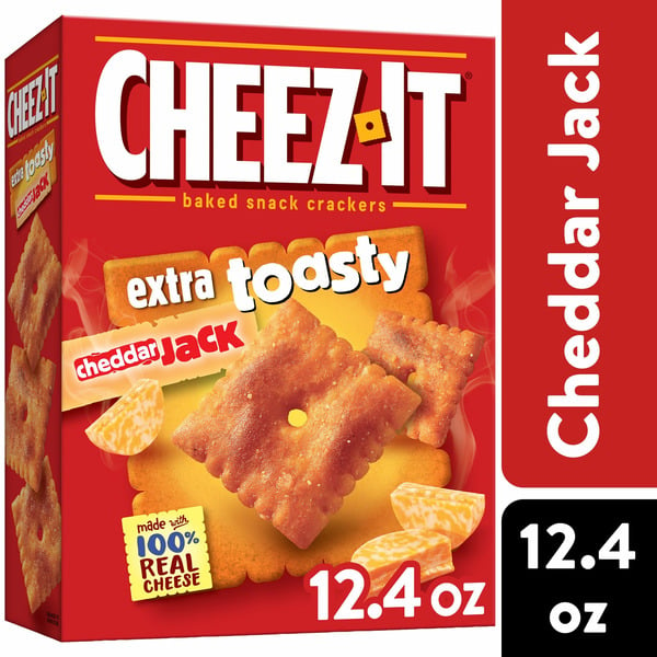 Crackers Cheez-It Cheese Crackers, Baked Snack Crackers, Kids Snacks, Extra Toasty Cheddar Jack hero