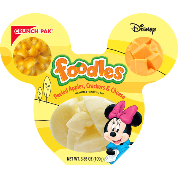 Fruit & Vegetable Snacks Crunch Pak Foodles with Sweet Apples, Cheese, & Mickey Shaped Crackers hero