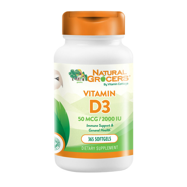 Dietary Supplements Natural Grocers 2000 IU Vitamin D3 Softgels hero