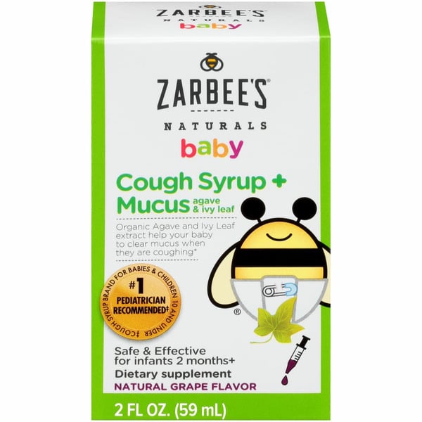 Cold, Flu & Allergy Zarbee’s Baby Cough Syrup + Mucus, Natural Grape hero