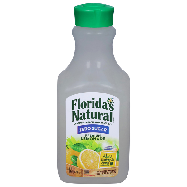 Juice & Nectars Florida's Natural Lemonade, Zero Sugar, Premium hero