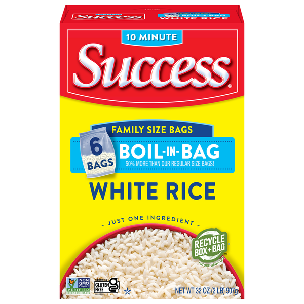 Grains, Rice & Dried Goods Success White Rice, Boil-in-Bag, Family Size Bags hero