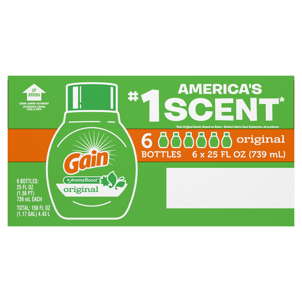 Laundry Gain Liquid Laundry Detergent, Original Scent, 17 Loads hero