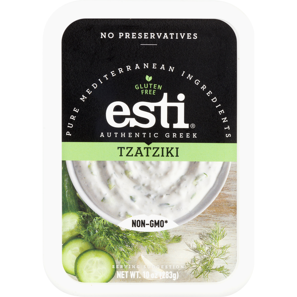 Dips Esti Foods Tzatziki, Authentic, Greek hero