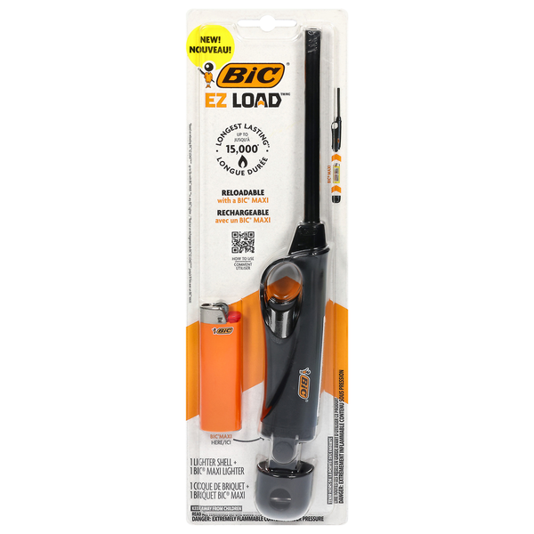 BIC Lighter Shell + Maxi Lighter, Reloadable, Rechargeable hero