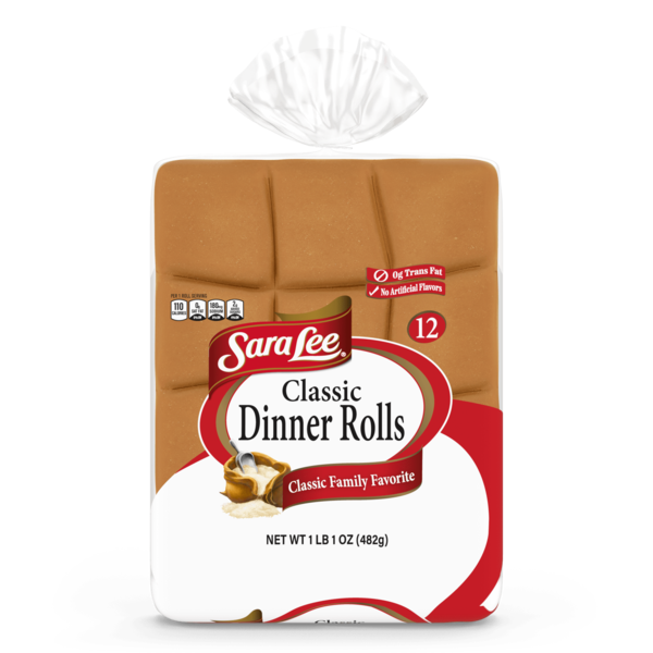 Buns & Rolls Sara Lee Classic, 12 count, White Dinner Rolls hero